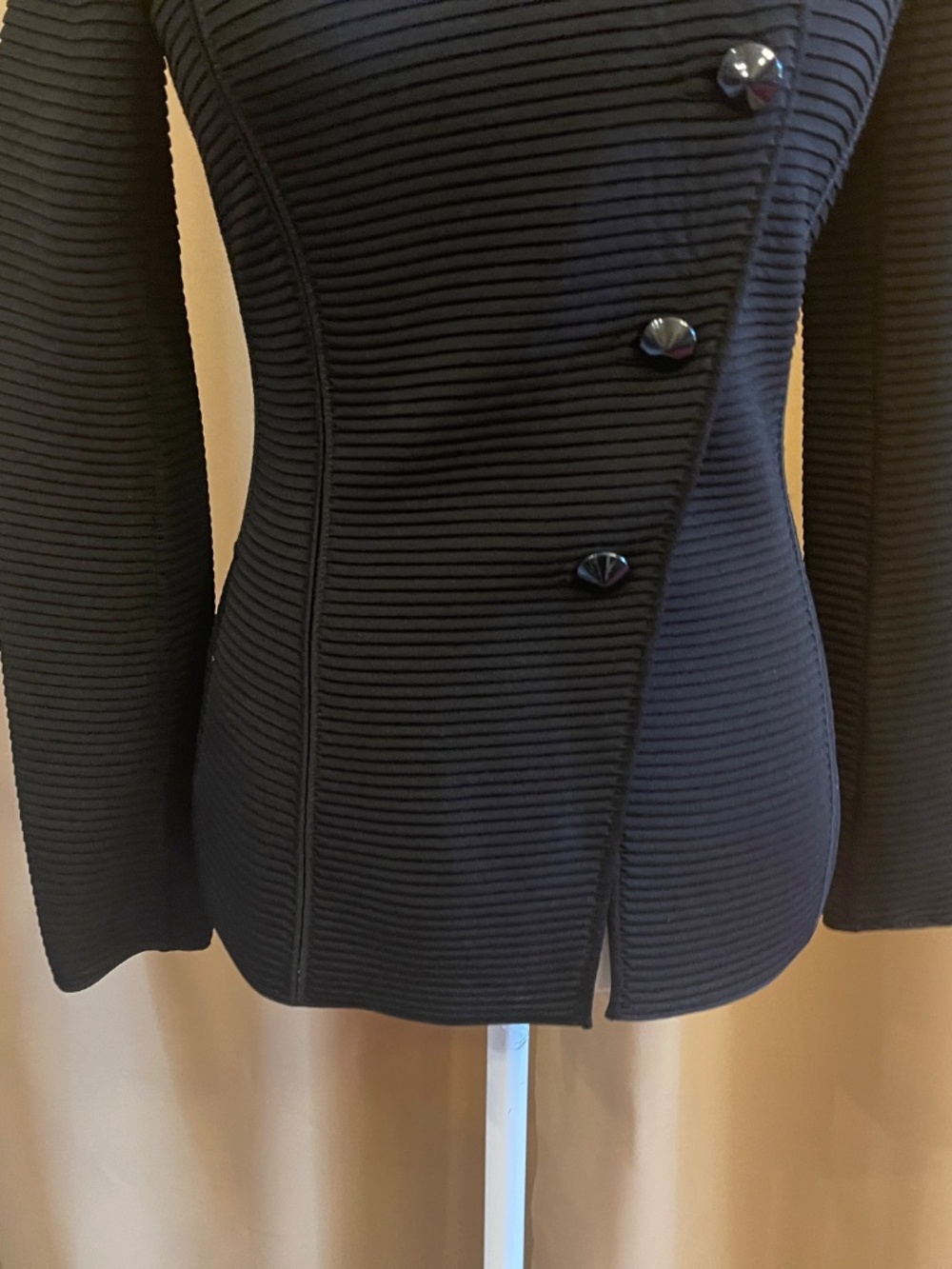 Georgio Armani Black Fitted Blazer Jacket Italy Size 38 (XS) Like New! - Picture 5 of 12